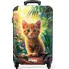 NoBoringSuitcases.com NoBoringSuitcases© © Valigia per bambini bambino da viaggio | 55x40x20 cm - Baglagio a mano - Media in 40 immagini (Gattino rosso nella natura verde)