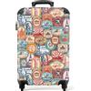 NoBoringSuitcases.com bagaglio a mano, trolley, valigia da 10 kg, rigida, leggera, valigie da viaggio per cabina, aereo, con 4 ruote girevoli, manico estensibile, robusto, 55x40x20 cm, Destinazioni