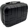 R.Leone Valigia da 1 pezzo Fino a Set 4 Trolley Rigido grande, medio, bagaglio a mano e beauty case 4 ruote in ABS 611 (XS Borsetta Beauty Case, Nero)