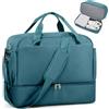 SEAFEW Borsone da Viaggio,Bagaglio a Mano 45x36x20 Easyjet Borsa da Viaggio | Borsa da Cabina Easyjet Borsa Palestra Sportiva Borsa Ospedale Parto con Scomparto per le Scarpe per Uomo e Donna,Blu pavone