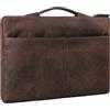STILORD "Kit" 15,6 Pollici Custodia per Notebook in Pelle Uomini per lavoro viaggio affari Slim Laptop Sleeve Uomo Custodia per notebook in vera cuoio Colore:zamora - marrone