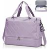 SEAFEW Borsone da Viaggio,Bagaglio a Mano 45x36x20 Easyjet Borsa da Viaggio | Borsa da Cabina Easyjet Borsa Palestra Sportiva Borsa Ospedale Parto con Scomparto per le Scarpe per Uomo e Donna,Viola