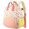 GAGAKU Zaino Bambina Zainetto Asilo Bambina Apertura a Zip Tracolla con Tasche Laterali Regolabile 2-5 anni 30 cm Zaino Gita Scolastica Zaino Ragazza Regalo di Compleanno -Fragole Rosa