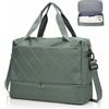 SEAFEW Borsone da Viaggio,Bagaglio a Mano 45x36x20 Easyjet Borsa da Viaggio | Borsa da Cabina Easyjet Borsa Palestra Sportiva Borsa Ospedale Parto con Scomparto per le Scarpe per Uomo e Donna,Verde