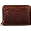 STILORD "Maximilian" Cartella Portadocumenti A4 in pelle vintage Borsa per tablet Custodia rigida per PC e Macbook 13,3 Portablocchi con cerniera Zip Colore:kara - cognac