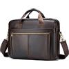 SPAHER Borsa Porta PC 15,6 Pollici Borsa per PC Portatile Notebook Borsa 24 Ore Ventiquattrore Vera Pelle Borse Valigetta Uomo Borsa Cartella Portadocumenti da Ufficio Lavoro Regalo per Uomo