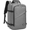 KONO Zaino Ryanair 40x20x25, Bagaglio a Mano, Grigio | Apertura a 180°, Tasche Organizzate, Tasca Frontale Nascosta, Schienale Traspirante, Cinghia per Valigia