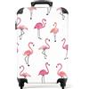 NoBoringSuitcases.com NoBoringSuitcases© Valigia Bambina, Trolley, Bagaglio a Mano | 55x40x20 cm - Bambini, da Viaggio, Rosa (Motivo fenicottero