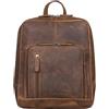 STILORD "Walker" Zainetto Donna in Pelle Stile Vintage Zaino Piccolo Uomo con Tasca Imbottita per Tablet 10,1 Pollici Colore:zamora - marrone