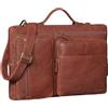 STILORD Torsten - Borsa per computer portatile da 17 pollici, in vera pelle, con tracolla e passante per trolley, per 15,6-17 pollici, colore: nero