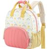 GAGAKU Zaino Bambina Zainetto Asilo Bambina Apertura a Zip Tracolla con Tasche Laterali Regolabile 2-5 anni 30 cm Zaino Gita Scolastica Ragazza Regalo di Compleanno - Arcobaleno