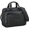 STILORD "Quest" Vintage Borsa Porta Pc Cuoio Borsa Tracolla Regolabile Donna e Uomo Custodia pc 15.6 pollici a 16.4 pollici Borsa da Lavoro Grande Colore:nero