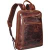 STILORD "Watson" Zaino Laptop 15,6 Pollici Pelle Backpack Business Uomo Vintage Zaini per MacBook DIN A4 Daypack per Ufficio Zainetto Grande in Vera Pelle Colore:florida - marrone