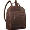 STILORD "Kima" Zaino Piccolo Ladies Vintage City Backpack Zaino donna Handbag Mini Daypack Daypack Ladies Backpack Vera Pelle Colore:sapelli - marrone
