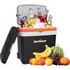 Enventor Frigo Portatile Elettrico con Ruote e Manico, 33L | Frigo da Campeggio, Modalità ECO, 12V 220V per Auto, Camion, Camper, Barca