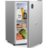 Upstreman 71L Frigorifero Senza Congelatore, CR71-A Argento | 7 Livelli Temperatura 1-10°C, Illuminazione a LED, 40 dB Silenzioso, Risparmio Energetico, per Camera, Ufficio, Cucina