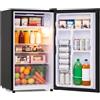COSTWAY Frigorifero Piccolo 98L, Temperatura Regolabile a 5 Livelli, Nero | Mini Frigo Monoporta Silenzioso con Congelatore 25L, Porta Riversibile, Installazione Libera per Camera, Ufficio, Bar e Hotel