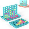 Pup Go 4 in Linea Formato Mini, Gioco da Viaggio Perfetto per Bambini | Giocattolo Educativo Classico Ideale per Auto, Aereo, Treno, Strategia Portatile per 2 Giocatori da 3+, Pieghevole (Verde)