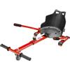 Wiltec Sedile per hoverboard max 120 kg rosso, regolabile, per scooter elettrico autobilanciato