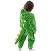 LOLANTA Costume Dinosauro per Bambino Costume in Pile Felpa con Cappuccio a Forma di Dinosauro, Travestimento Halloween Animale Costume Carnevale per Bambini Piccoli (Verde,3-4 anni
