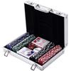 HOMCOM Valigetta Poker Professionale in Alluminio con 200 Fiches e 2 Mazzi | Set Poker, per Texas Hold'em e Blackjack