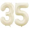 Alaoo Palloncino Numero, Palloncino Numero 35 Bianco, 40 Pollici Palloncini | Palloncini con Numeri di Compleanno Gonfiabili Elio o Aria, Decorazione per Compleanno, Festa, Anniversario