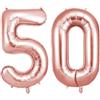 Alaoo Palloncino Numero,Palloncino Numero 50 Oro Rosa,40 Pollici Palloncini | Palloncini con Numeri di Compleanno Gonfiabili Elio o Aria, Decorazione per Compleanno, Festa, Anniversario