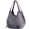 DOURR Borsa a tracolla da donna multitasche in tela di cotone alla moda