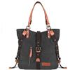 SHANGRI-LA Borsa a mano da donna, in tela, casual, borsa a tracolla, zaino convertibile