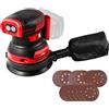 YWNYT Levigatrice orbitale casuale senza fili compatibile con batteria Milwaukee M18 da 18 V, levigatrice orbitale elettrica senza spazzole da 125 mm, levigatrice orbitale a batteria da 11000 giri/min