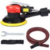 LithiCraft Levigatrice Rotorbitale Pneumatica 150 mm Autoaspirante, rosso | 12.000 giri/min, Levigatrice ad Aria per Legno, Metallo e Auto con Aspirazione Polvere