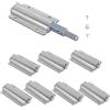 Csuntikulo Push Pull a Pressione 8 Pezzi - Chiusura Magnetica Silenziosa e Lunga Corsa - Ante e Cassetti Mobili in Alluminio, Viti Incluse
