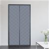 WCHENHUI Tenda per Porta Termoisolante 90 x 259 cm Isolata Termica, Antivento e a Risparmio Energetico Tende per Porta Isolante Termico e Acustico per Balcone, Camera da Letto, grigio argento