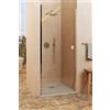 SOULBATH SOULHOME Box doccia A BATTENTE Reversibile CROMO Larghezza 65-68cm H 200cm | Porta a battente 180 gradi, Senza Profilo Inferiore, Vetro trasparente di sicurezza da 6 mm, anticalcare, Misura 65cm
