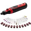 Filteilect per mini per trapano Elettrico Cordless 3.7V USB Ricaricabile(32pcs) | Include 32 accessori, dischi abrasivi, per punte per taglio, incisione, levigatura su per vari materiali