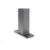 FENCESHOP Palo Quadro 50x50 mm con Piastra per Recinzione Rigida Grigio Antracite Zincato e Verniciato per Pannelli Modulari da Giardino e Aree Esterne - FENCESHOP (H 180 cm)