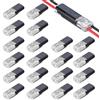 MBSIVSA 20 Pezzi Connettori Elettrici Rapidi, Connettori per Cavi Stagni Impermeabili Auto a 2 Poli Pratici, Connettore Elettrico, Illuminazione di Veicoli e Altre Applicazioni elettriche