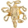 TOYANDONA Pomello a Polpo in Ottone Oro, Decorativo Nautico per Cassetti | Finitura Liscia e Lucida, Stile Marino Vintage, per Comò e Cassettiere in Camera
