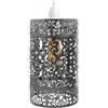 LEDSone Paralume vintage in metallo a gabbia, lampada a sospensione industriale in metallo, fai da te, per sala da pranzo, camera da letto, loft, corridoio (argento spazzolato)