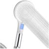 JINYOMFLY Soffione Doccia con Temperatura, Doccino per Doccia con LED Luce | Visualizzazione di Temperatura, Portata dell'acqua, Consumo Idrico e Durata Della Doccia, Indicatori LED Tricolori