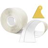TAOYIO Battiscopa morbido autoadesivo, 18M battiscopa da cucina in PVC 50x20mm, battiscopa autoadesivo per cucina e bagno 5x2 beige