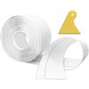 TAOYIO Battiscopa Morbido Autoadesivo 18M in PVC 50x20mm per Cucina e Bagno 5x2 Bianco