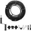 RATSTONE Sonda Sturatubi 21m, Molla Sturatubi, Diametro 16 mm, Stura Tubi di Scarico con 6 Pezzi di Testa di Taglio per la Pulizia dei Tubi e 1 Adattatore Manuale