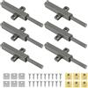TIHNY 6 Pezzi Chiusure Push to Open per Porte, Chiavistelli Magnetici Robusti per Armadietti - Chiusura a Pressione Adesiva per Guardaroba e Cassetti (Grigio)