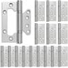 vidaXL Cerniera 16 pz 100 x 75 x 13 mm Argento Acciaio