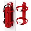 Fomiyes Supporto da parete per estintore da 2 kg, montaggio regolabile per veicoli, barche, case e uffici, design compatto, 1 supporto rosso