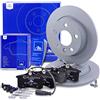 ATE Set di freni asse posteriore + dischi freno posteriori ¯ 268 mm completi e pastiglie freno posteriori + contatto di usura Compatibile con FORD GALAXY Mk1 (WGR), SEAT ALHAMBRA (7V8, 7V9), VW SHARAN