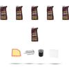 HOFFCAR Kit tagliando 4 FILTRI e 6L OLIO M compatibile con Volvo S60 II V60 Cross Country 2.0 T5 Drive (134) 180Kw dal 2014 al 2015