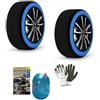 MOTO SPORT MONDO CALZE DA NEVE E GHIACCIO PER PNEUMATICO 255/40R20 CALZA NEVE OMOLOGATA UNI EN 16662-1:2020 PER RUOTE RAGGIO CERCHIO 20 TAGLIA MISURA XL SET DI 1 COPPIA=2PEZZI PER STRADE INVERNALI GHIACCIATE