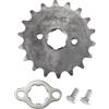 QUARKZMAN Pignone Anteriore 420 18T 20mm 1Pc Per Dirt Pit Bike Acciaio | Colore Tono Titanio Per Mini ATV & Moto 50-125cc Facile Installazione Diametro Interno 17.5mm Misura Pignone 77x6mm